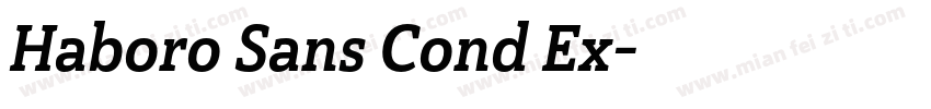 Haboro Sans Cond Ex字体转换